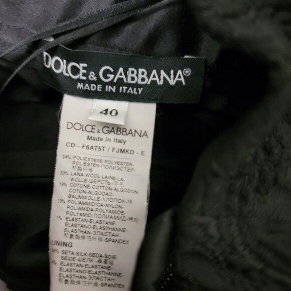 Dolce & Gabbana Textured Jacquard Corset Bustier Mini Dress in Black 40 4 - Picture 7 of 7